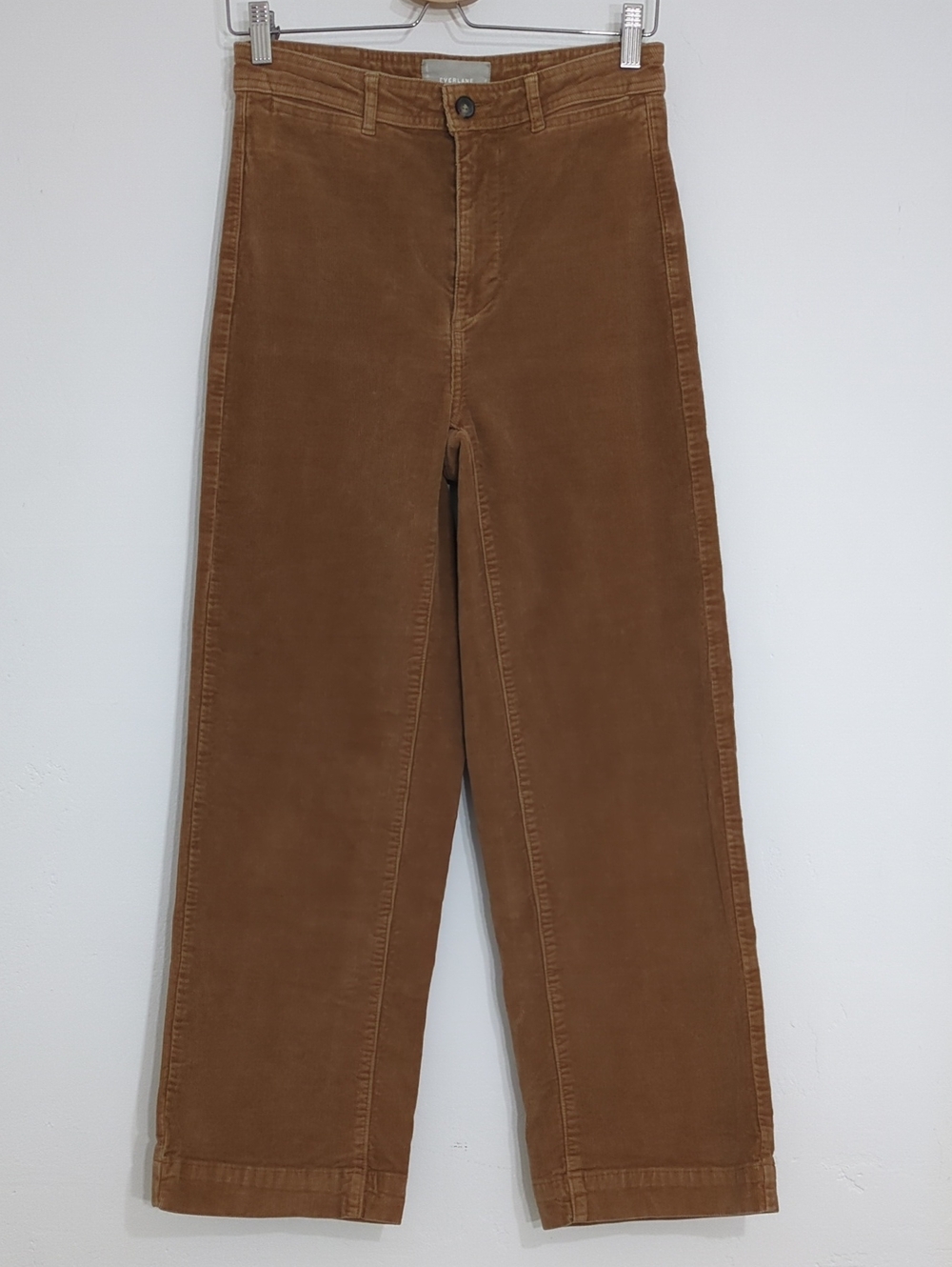 Everlane Chestnut Brown Corduroy Straight-Leg Pants